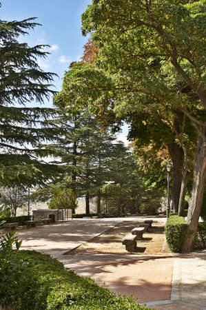 Square in the center of Avilaの写真素材