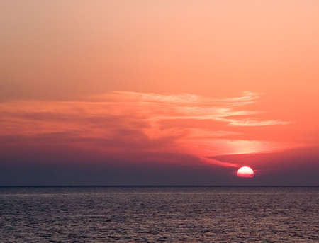 Sunset on Black seaの写真素材