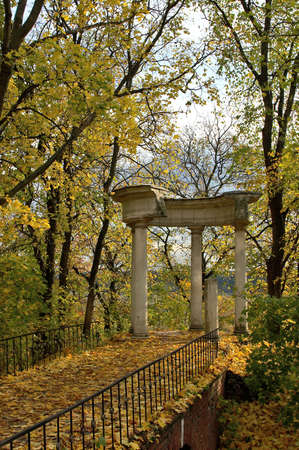 Ancient pavilion in park Arkhangelskoe, Moscow, Russia.の写真素材