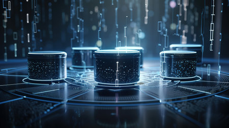 3d rendering server room data center concept for cloud computing and storageの素材