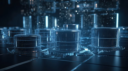 3D rendering of a futuristic technological background in cyberspace.の素材