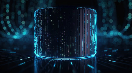 Futuristic data server. Artificial intelligence concept. 3D Renderingの素材