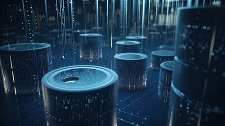 3D rendering of abstract technology concept background. High tech concept.の素材