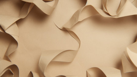 abstract background of crumpled brown paper with copyspaceの素材