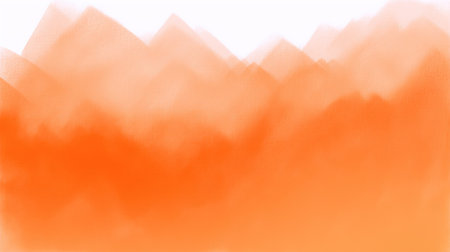 Abstract orange watercolor background for your design. Digital art painting.の素材