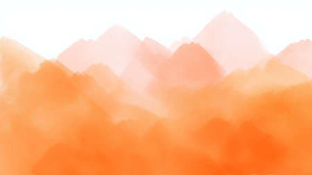 Abstract orange watercolor brush strokes painted background. Texture paper. Vector illustration.の素材
