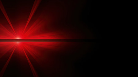 Abstract red light on black background with copy space for your text.の素材