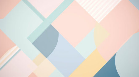 Abstract background of geometric shapes in pastel colors, vector illustration.の素材
