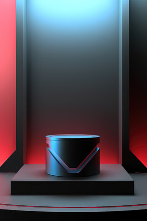 Abstract scene podium for mock up presentation in minimalism style. 3d renderの素材