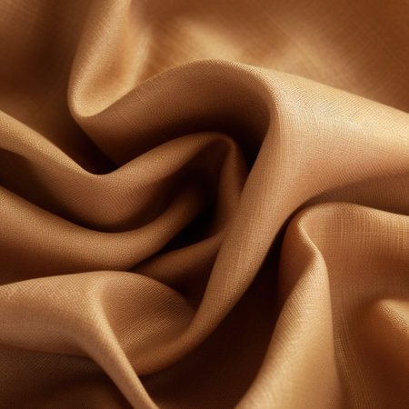 Background texture, pattern. The fabric is brown in color. It has a smooth matte finish. Use this luxurious satin for anything - from design to your projects.の素材