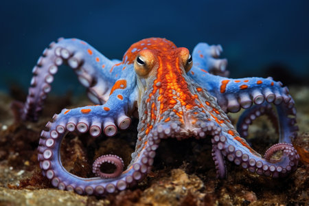 Octopus on a coral reef in the Red Sea, Egypt.の素材