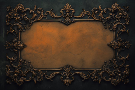 Vintage frame on grunge background with space for your text.の素材