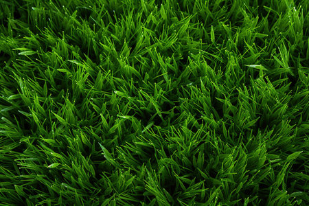 Green grass texture background. Close up of fresh spring green grass.の素材