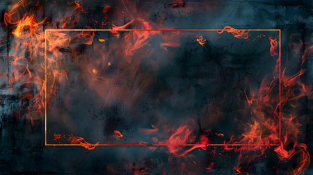 The image depicts an intense fiery blaze against a dark ominous backdrop Tongues of flame erupt in a chaotic dynamic display creating a powerful almost apocalyptic atmosphere The vibrant reds orangesの素材