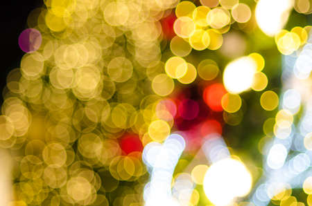 colorful bokeh from christmas tree blured backgroundの写真素材