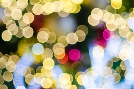 colorful bokeh from christmas tree blured background