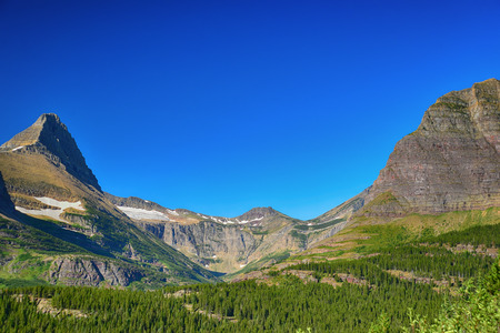 iceberg lake, Glacier national park, montanaの写真素材