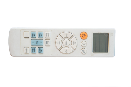 Air Conditioner remote control isolated on white backgroundの写真素材