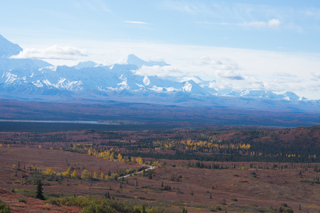 Mountain cloud and landscape view in denali national parkの写真素材