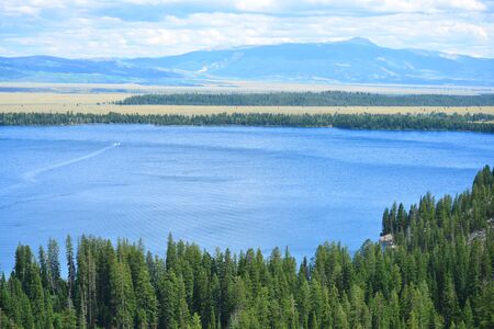 View form Inspiration poing in Grand teton National Parkの写真素材