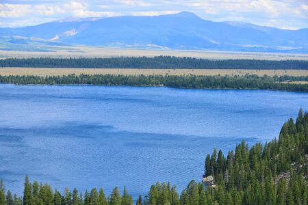 View form Inspiration poing in Grand teton National Parkの写真素材