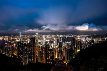 Top of Hong Kong from the peakの写真素材