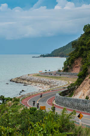 Beautiful road along the seaの写真素材