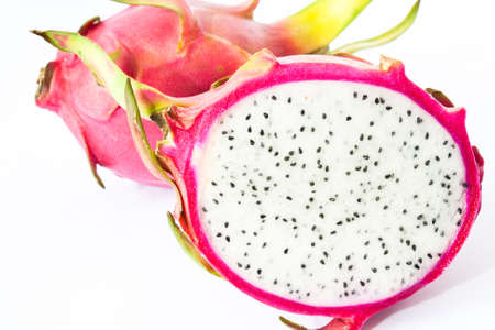 Dragon fruit on white の写真素材