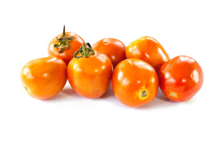 Tomatoes on a white background の写真素材