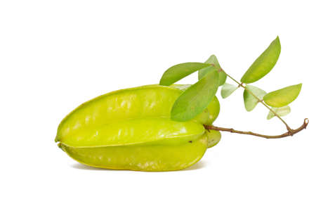 carambola fruit on white background の写真素材