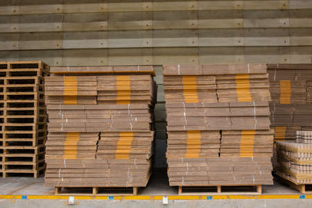 stack of box, waiting for delivery in a warehouse の写真素材
