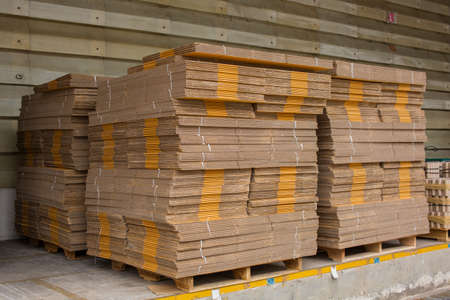 stack of box, waiting for delivery in a warehouse の写真素材