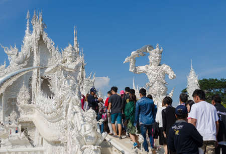 CHIANG RAI, THAILAND - JANUARY 02, 2016: Wat Rong Khun Temple,chiang rai,thailandのeditorial素材