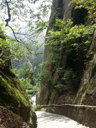Stairsway in the middle of mountain