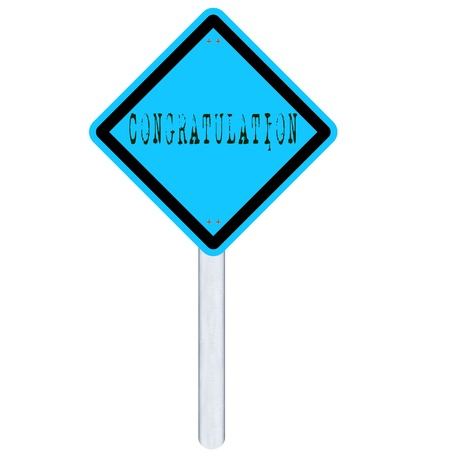 Congratulation on a white background の写真素材
