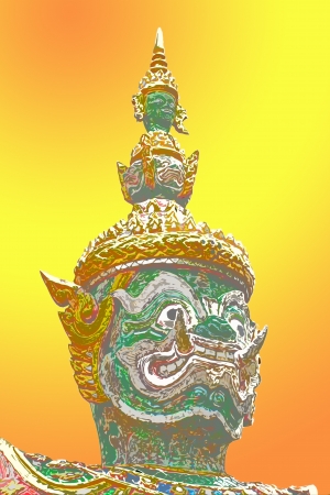 Thailand s legendary Giant painting の写真素材
