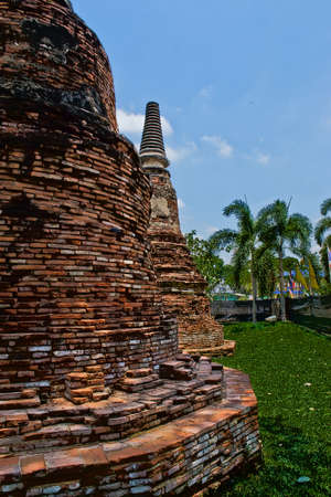 Drawings of pagodas in Ayutthaya Province, Thailand の写真素材