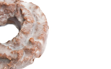 Delicious donut isolated on whiteの写真素材