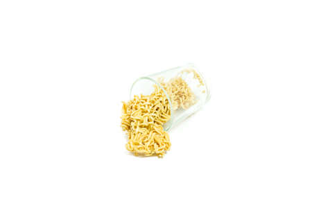 Dried noodle in the glassの写真素材