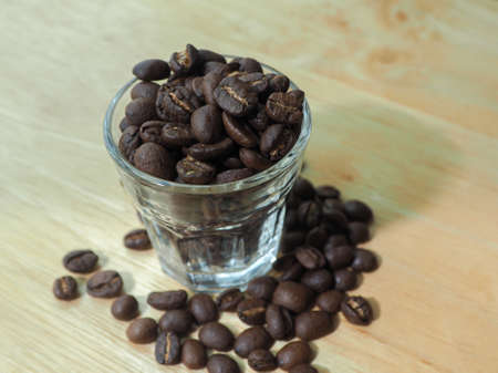 The dark roasted coffee beanの写真素材