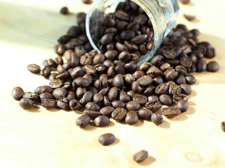The dark roasted coffee beanの写真素材