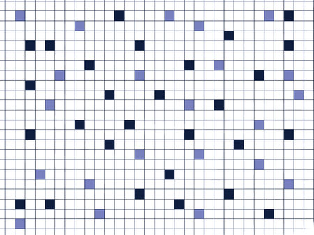 Background illustration of a blue geometric pattern with different shades randomly arranged.の写真素材