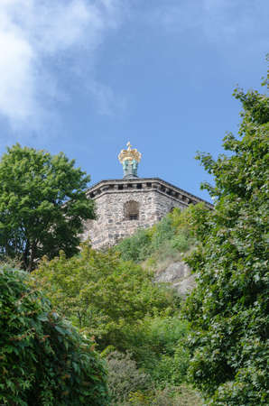 a vgery old castle in Gothenburg on top of the hillの写真素材