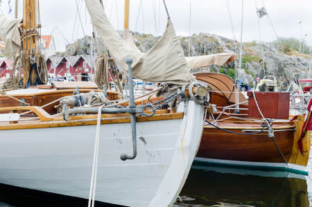 old boat made of wood beutiful many detailの写真素材