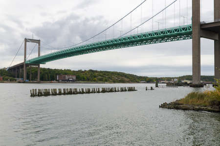 one bridge in gothenburg over the riverの写真素材