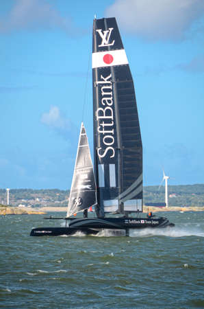 americas cup in sweden team Japan with great speedのeditorial素材