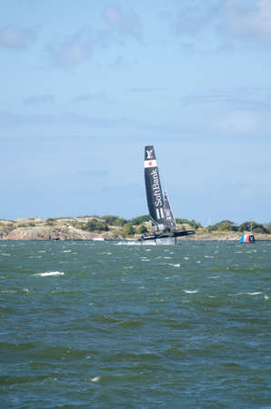 americas cup in sweden team Japan with great speedのeditorial素材