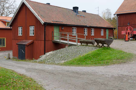 one old barn at Gunnebo castle in molndal swedenのeditorial素材