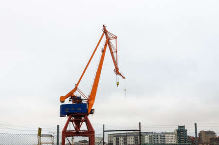 one big crane in Gothenburgs harbour one of the last