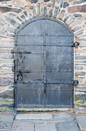 one old door on the castle the door is lockのeditorial素材
